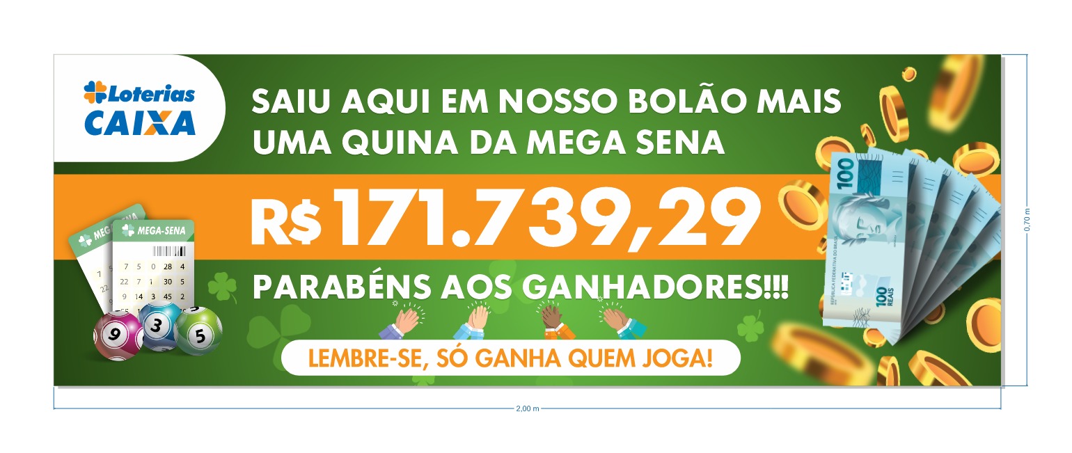 Banner de bolão premiado da Lotérica Tamoio