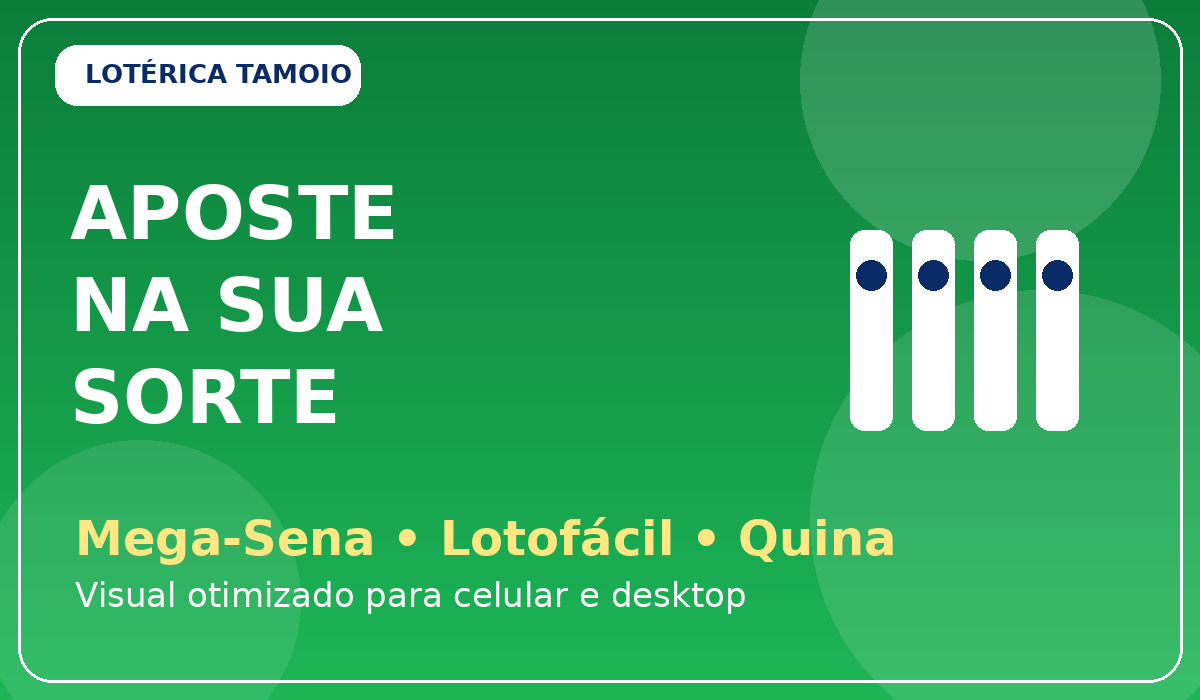 Card de apostas da Lotérica Tamoio